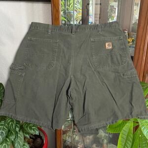 Y2k carhartt green cargo shorts